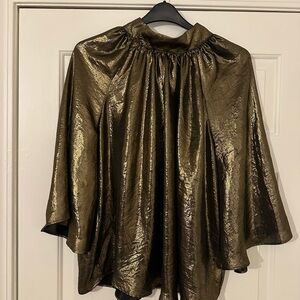 Drape Gold lamé Women's Top